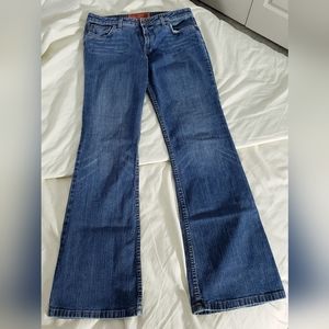 Mossissue Dark Wash Mid-Rise Boot-Cut Jeans